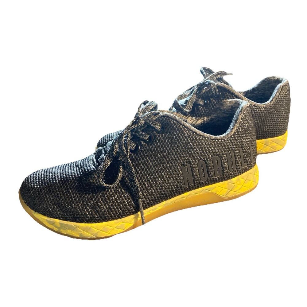 Nobull Gum Trainer Yellow Sole Unisex Gray Sneaker Mens 5 Womens 6.5 Shoe